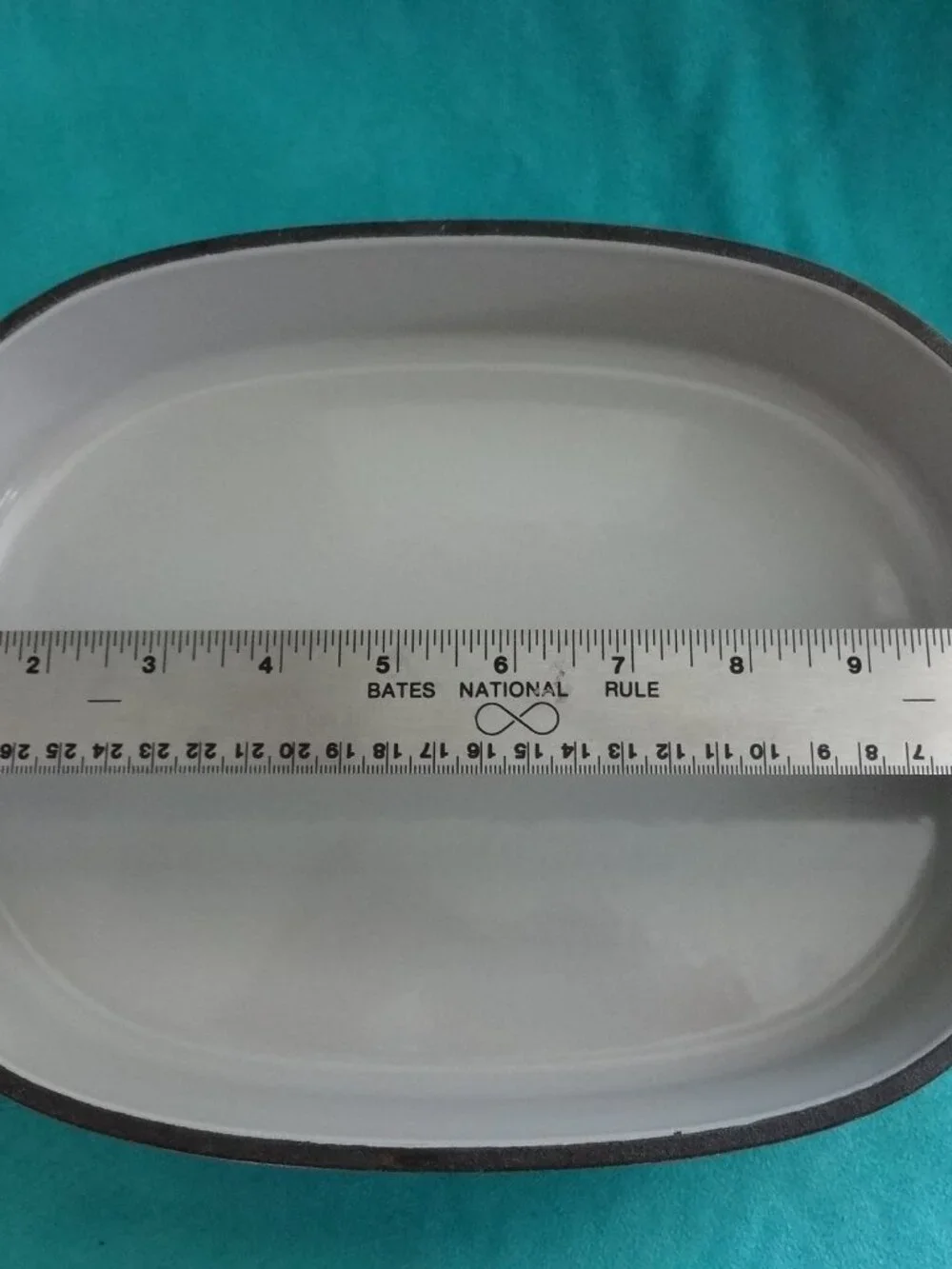 Pampered Chef Gray 1 Quart Enameled Heavy Cast Iron Baker w Handles 10